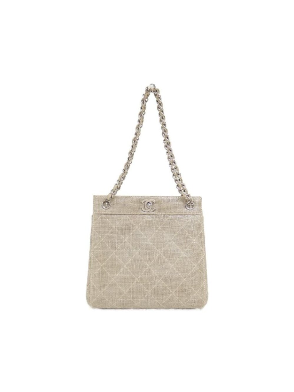 Chanel Vintage Bag Handbag Beige